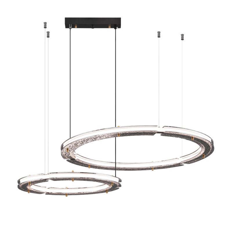 Lunara Dual-Ring Crystal Chandelier - Lamp Outdoor