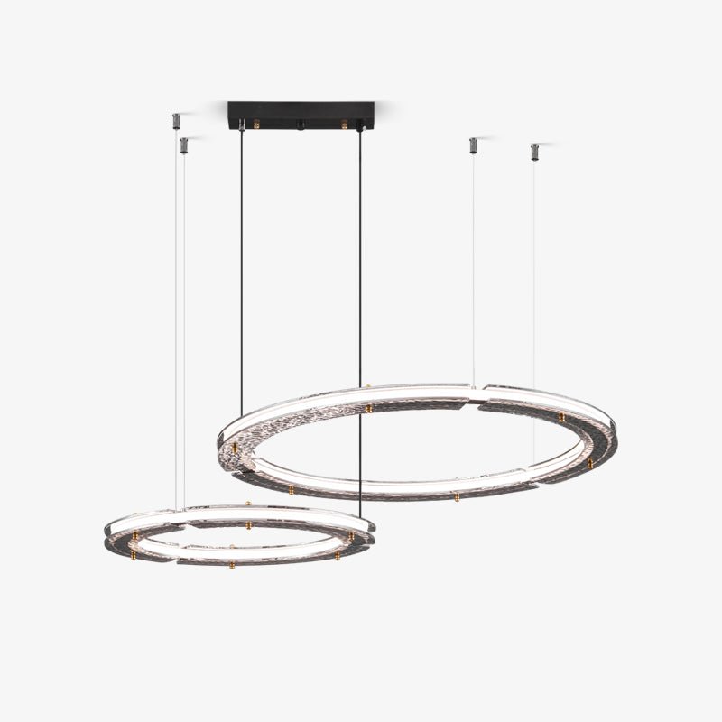 Lunara Dual-Ring Crystal Chandelier - Lamp Outdoor