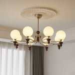Celestial Sphere Walnut Chandelier - Lamp Outdoor