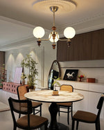 Celestial Sphere Walnut Chandelier - Lamp Outdoor