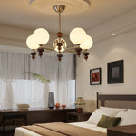 Celestial Sphere Walnut Chandelier - Lamp Outdoor