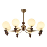 Celestial Sphere Walnut Chandelier - Lamp Outdoor