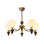 Celestial Sphere Walnut Chandelier - Lamp Outdoor