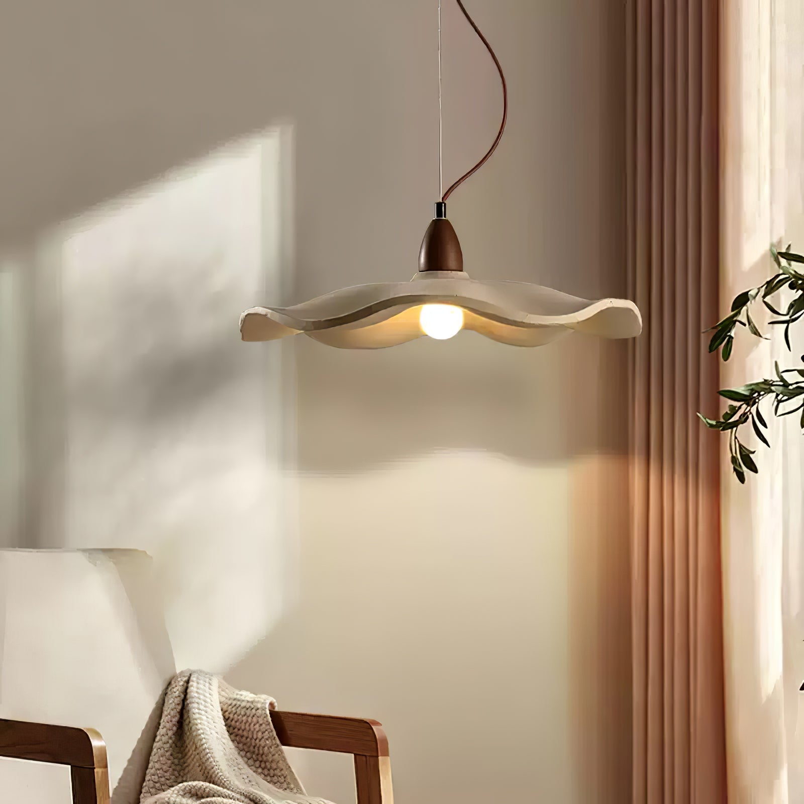 Cement Wave Pendant Light - Lamp Outdoor