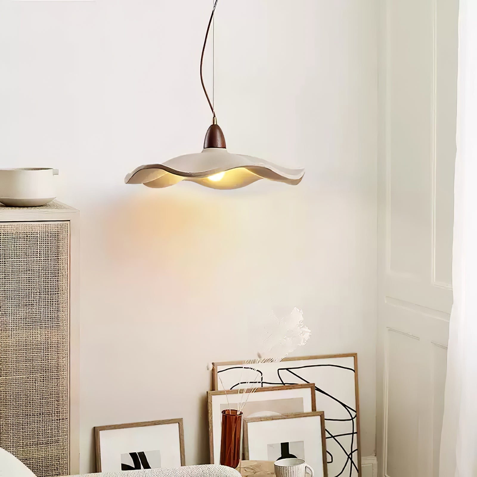 Cement Wave Pendant Light - Lamp Outdoor
