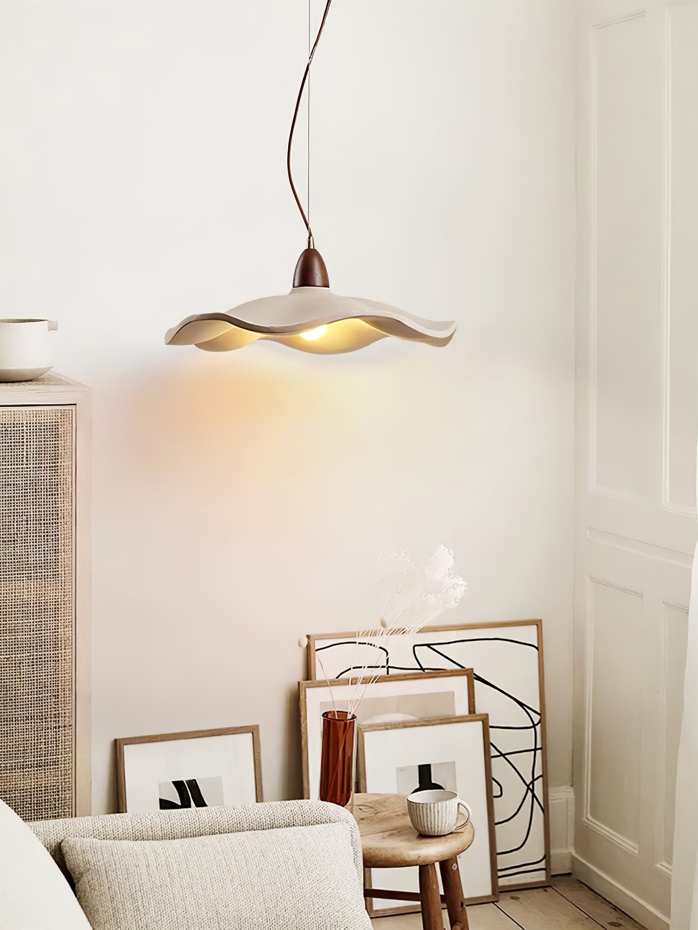 Cement Wave Pendant Light - Lamp Outdoor