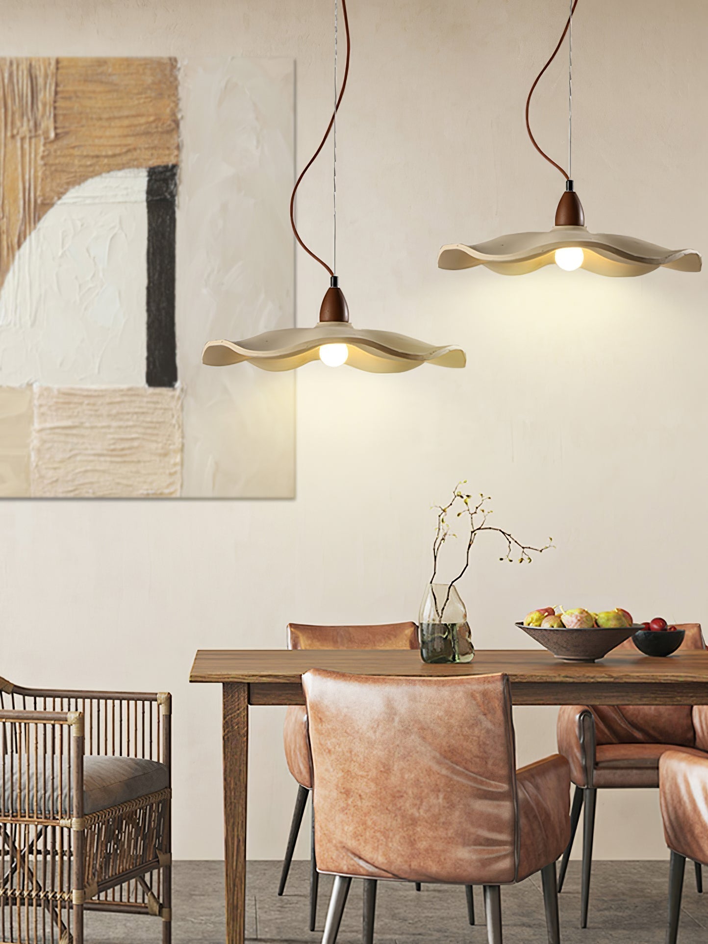 Cement Wave Pendant Light - Lamp Outdoor