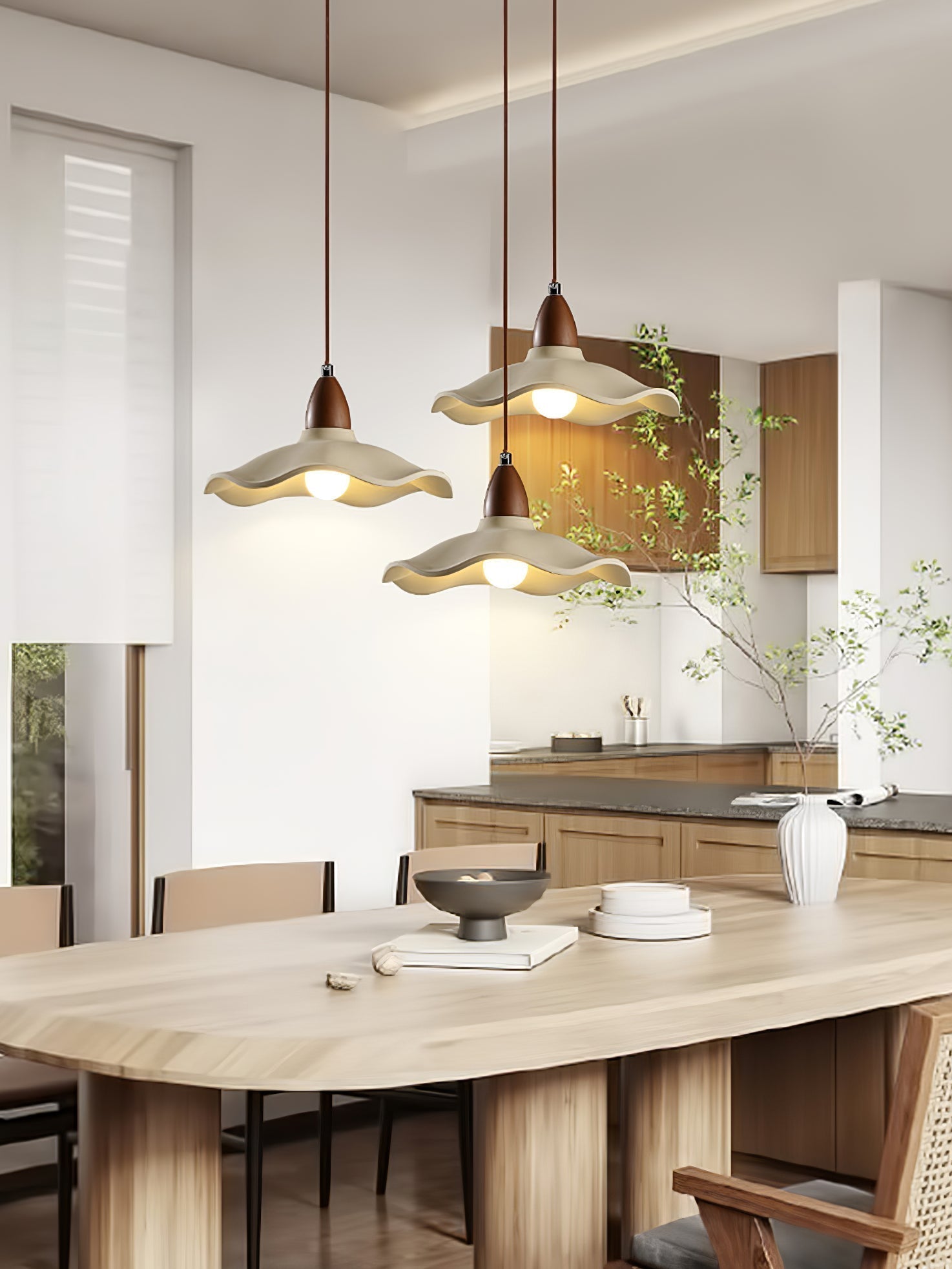 Cement Wave Pendant Light - Lamp Outdoor