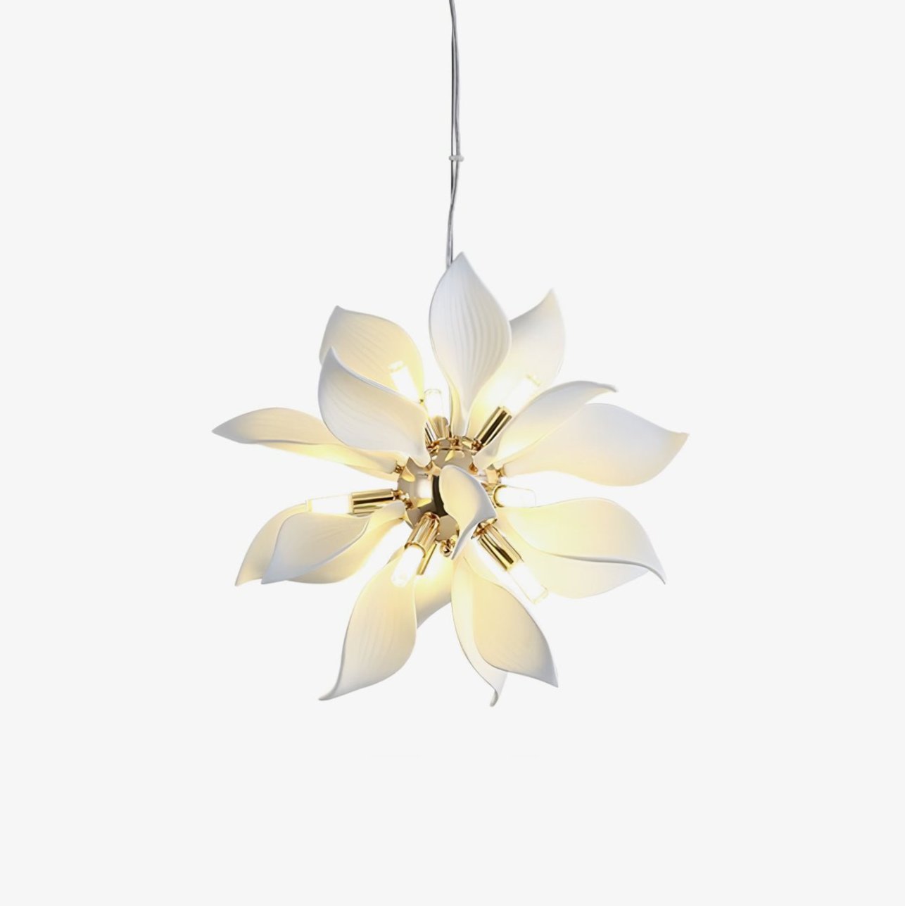 Ceramic Petals Blooming Chandelier - Lamp Outdoor