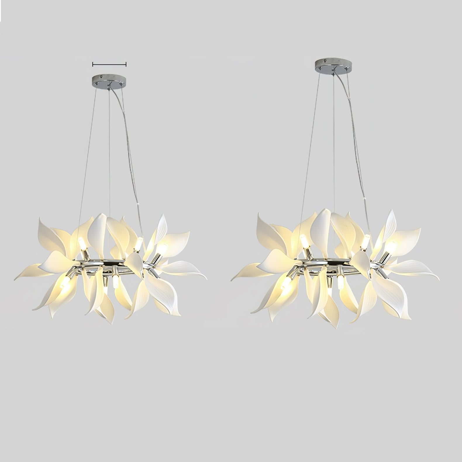 Ceramic Petals Blooming Chandelier - Lamp Outdoor