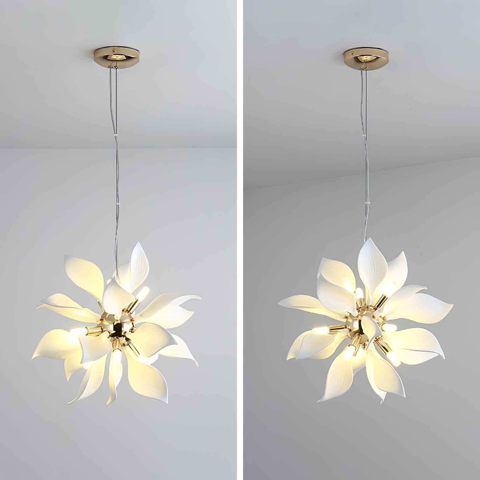 Ceramic Petals Blooming Chandelier - Lamp Outdoor
