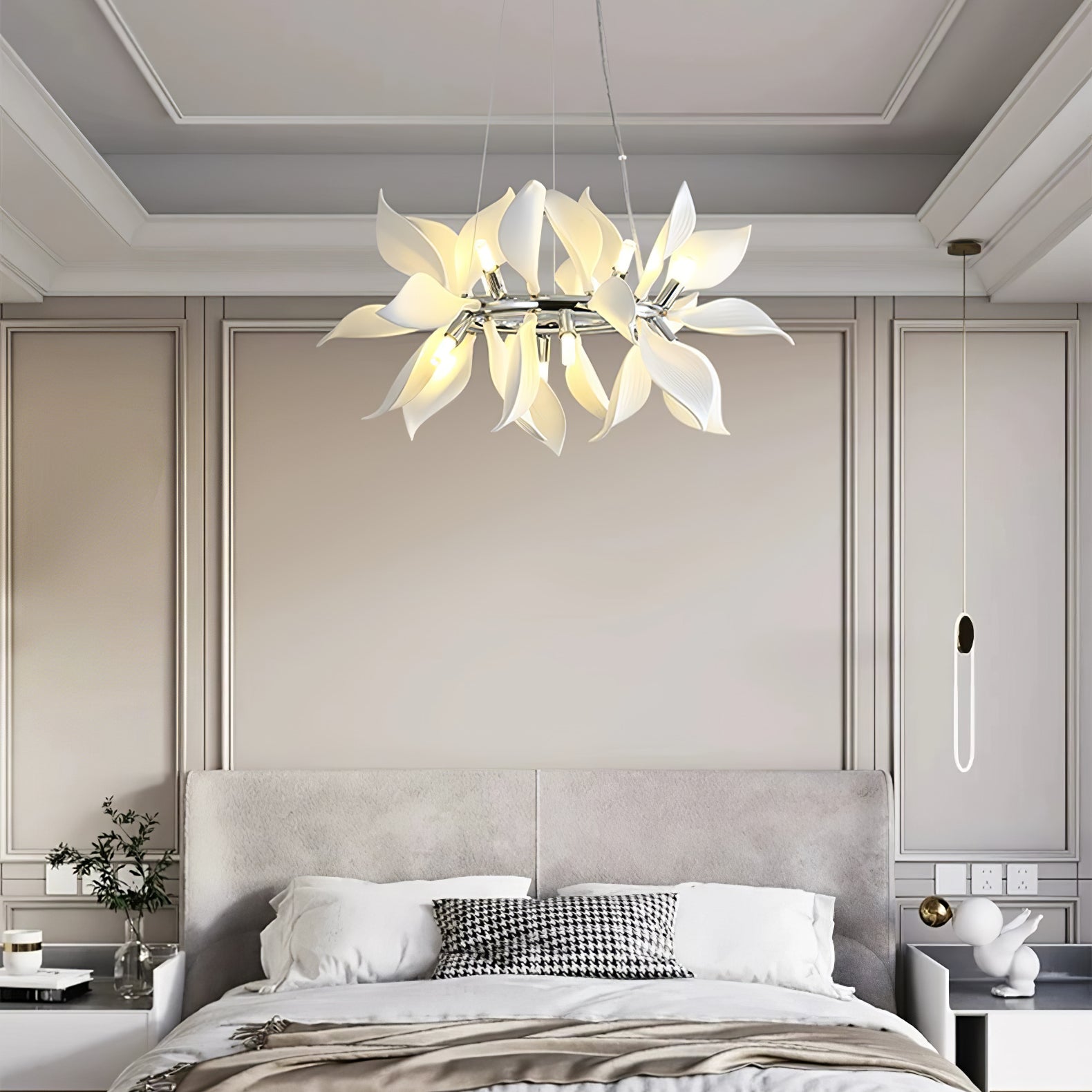 Ceramic Petals Blooming Chandelier - Lamp Outdoor