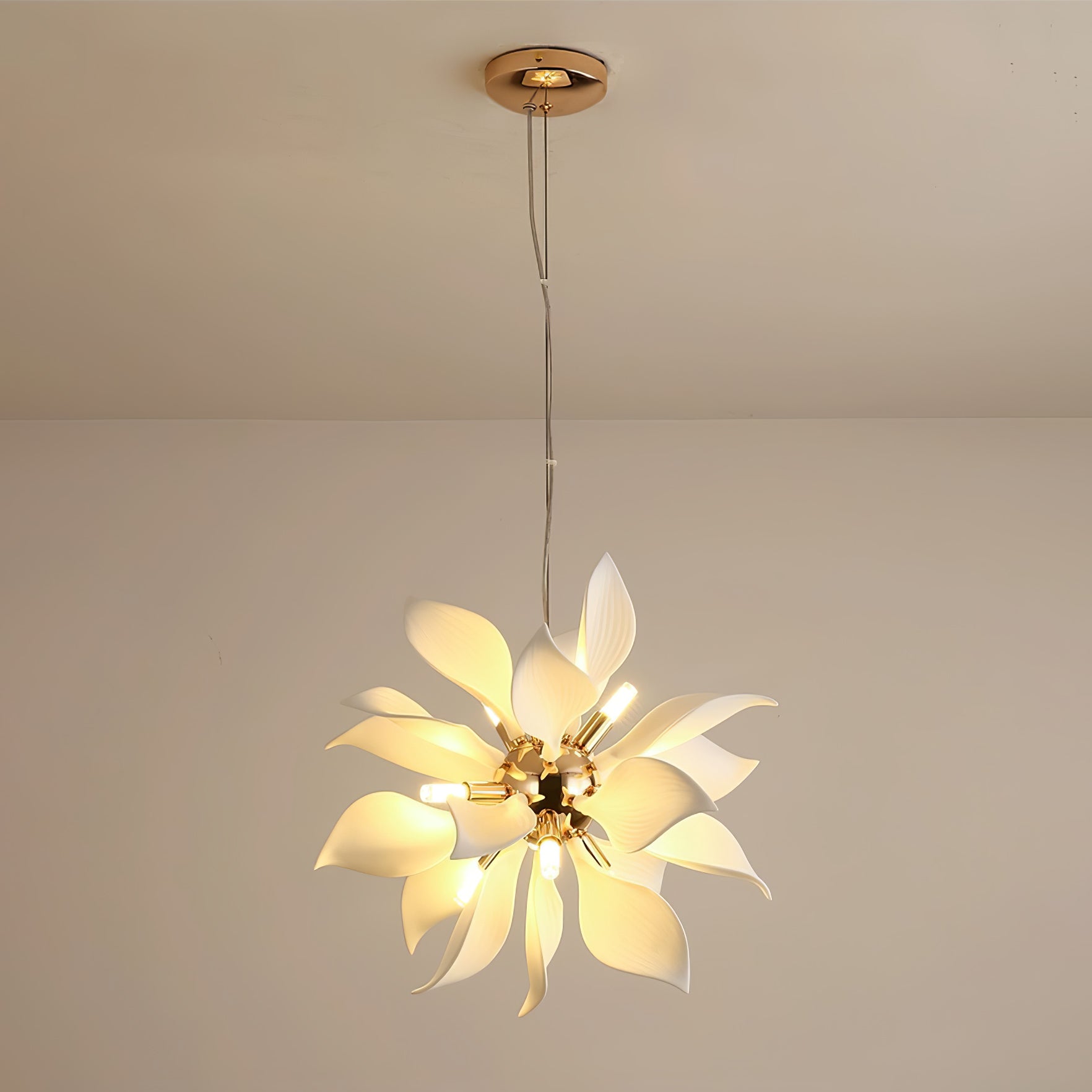 Ceramic Petals Blooming Chandelier - Lamp Outdoor
