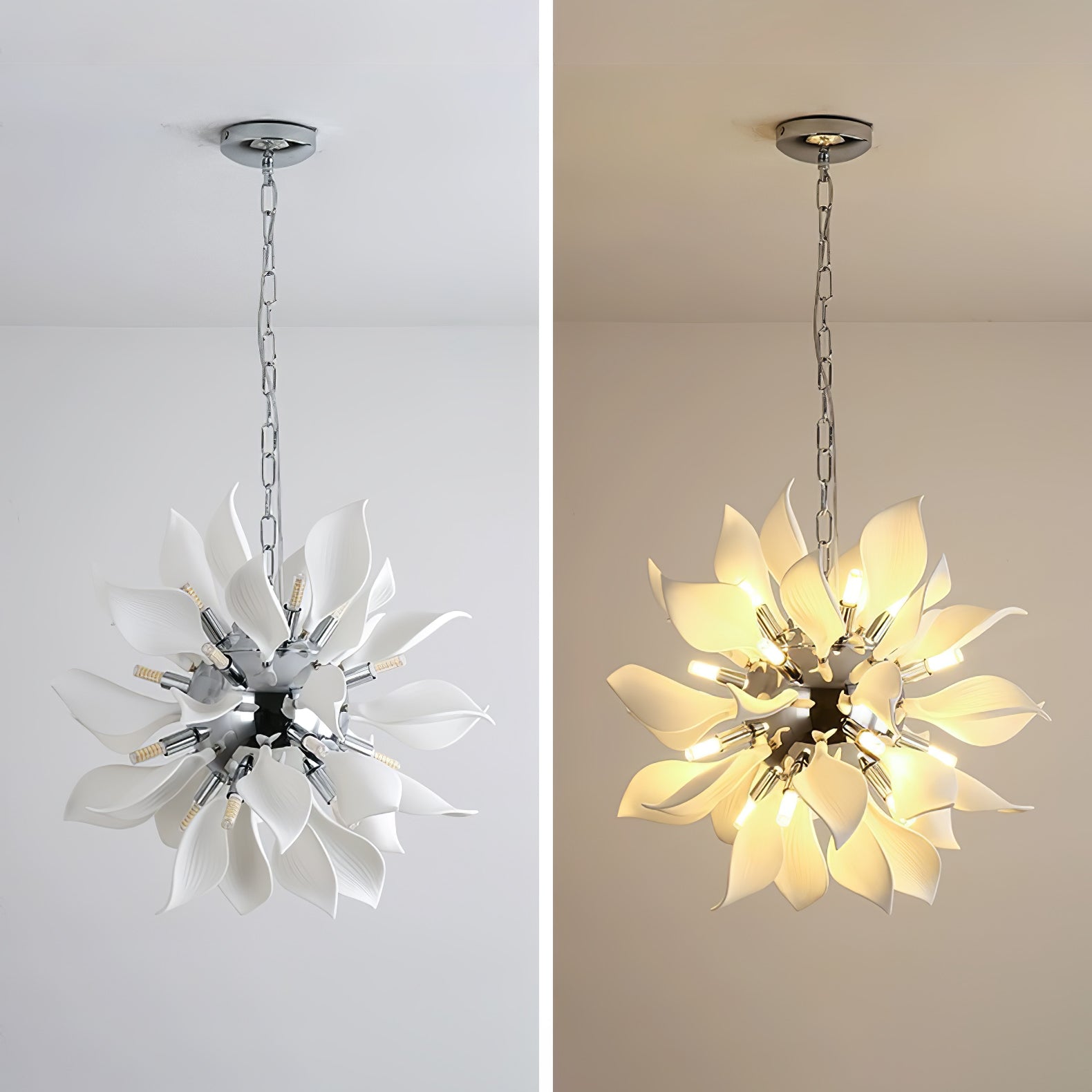 Ceramic Petals Blooming Chandelier - Lamp Outdoor