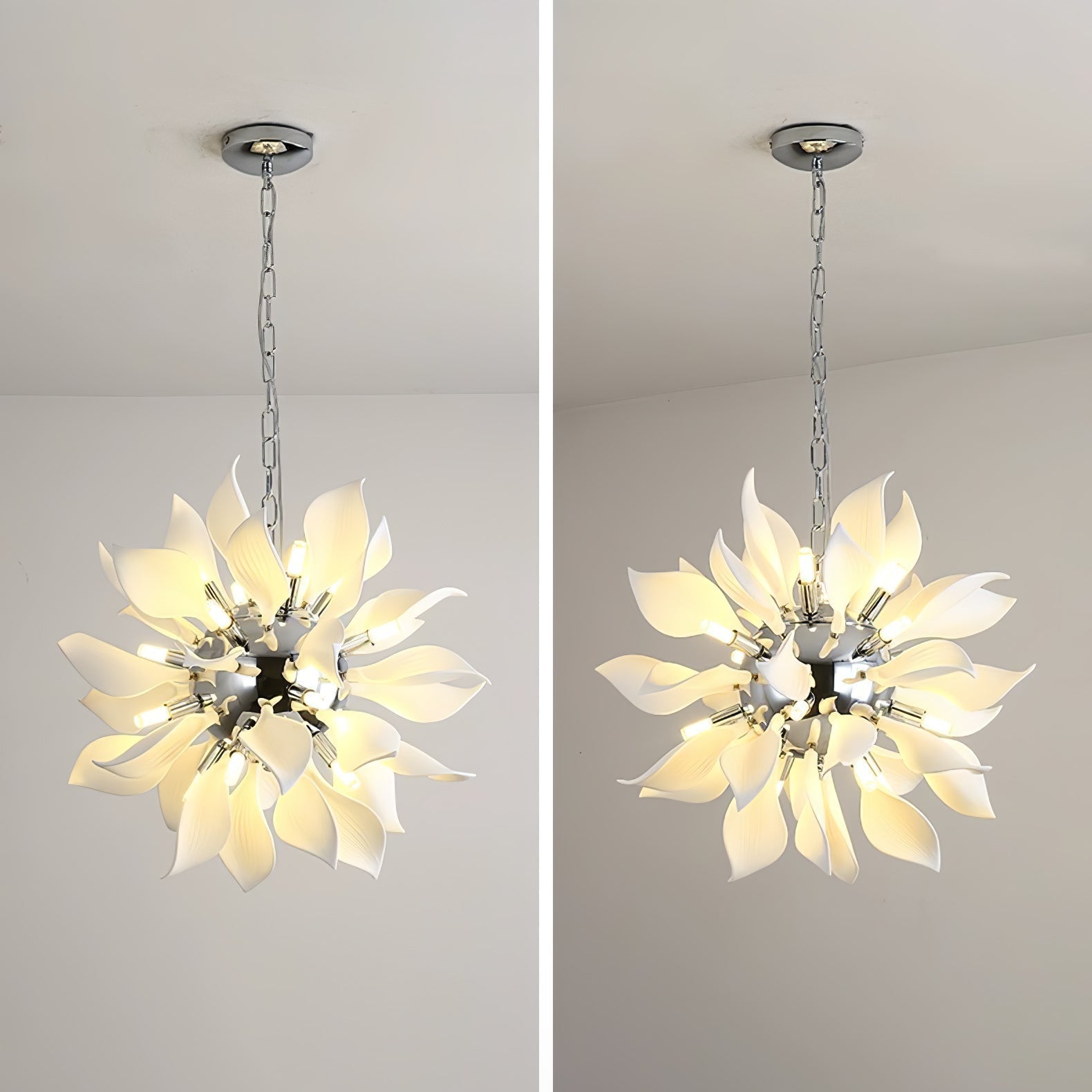 Ceramic Petals Blooming Chandelier - Lamp Outdoor