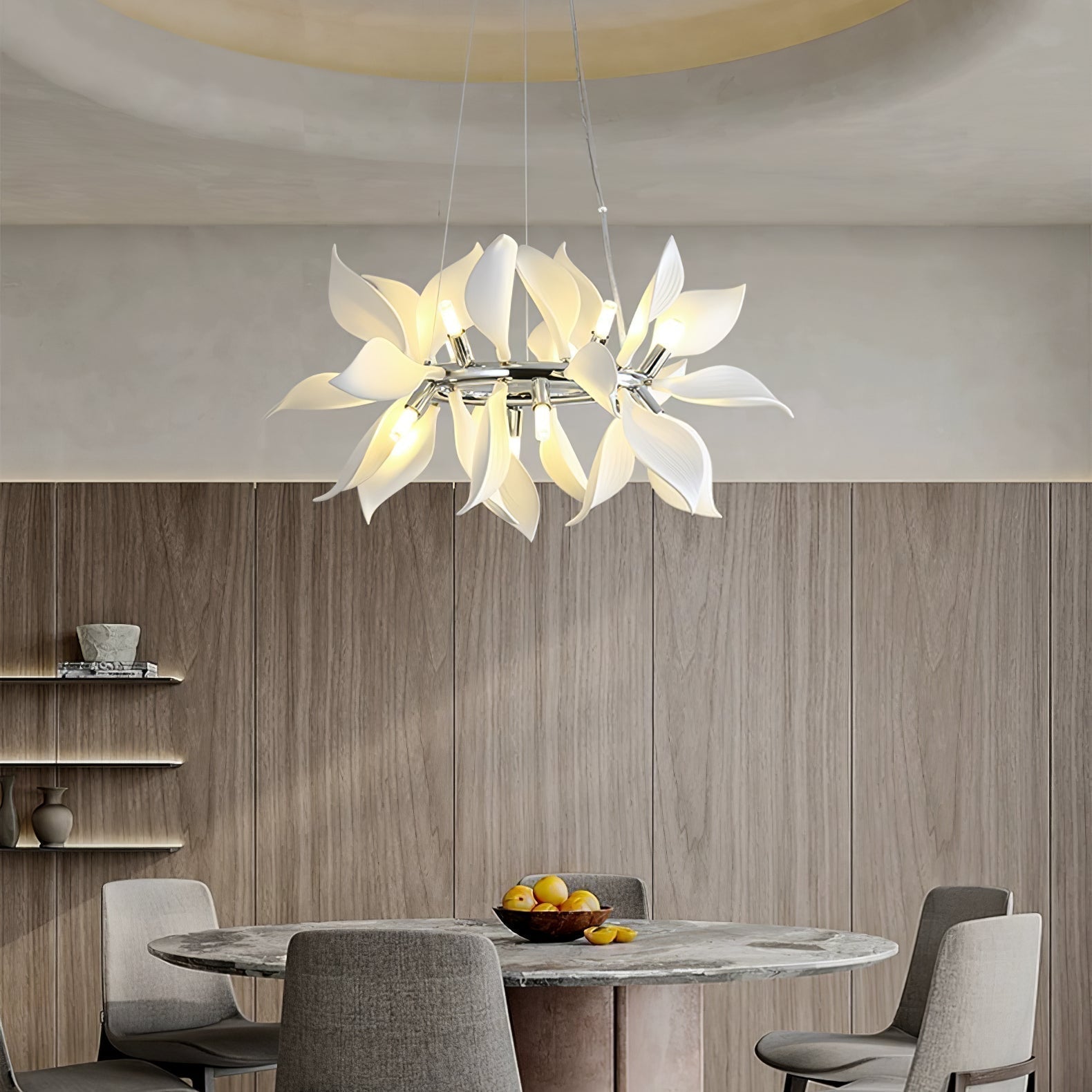 Ceramic Petals Blooming Chandelier - Lamp Outdoor