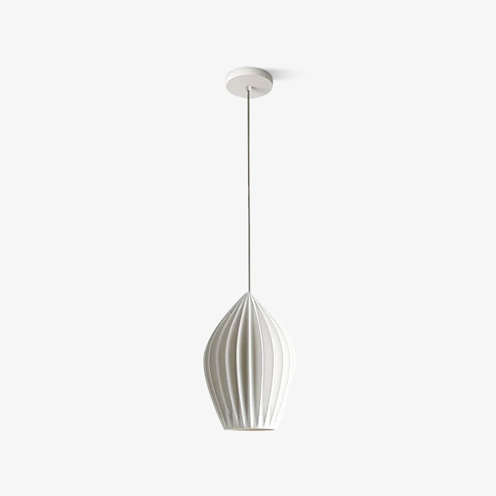 Ceramic Ribbed Pendant Light - Lamp Outdoor