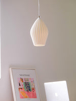 Ceramic Ribbed Pendant Light - Lamp Outdoor