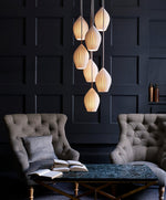 Ceramic Ribbed Pendant Light - Lamp Outdoor