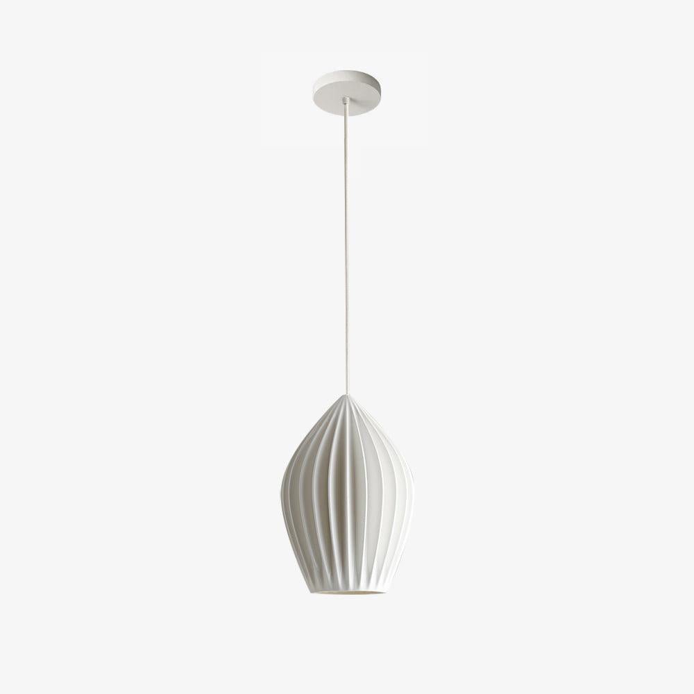 Ceramic Ribbed Pendant Light - Lamp Outdoor