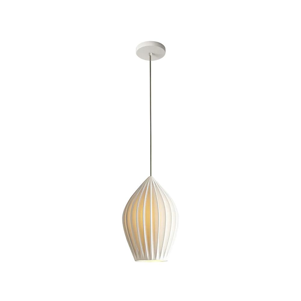 Ceramic Ribbed Pendant Light - Lamp Outdoor