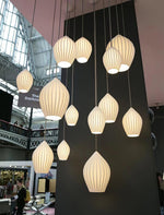 Ceramic Ribbed Pendant Light - Lamp Outdoor