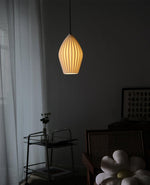 Ceramic Ribbed Pendant Light - Lamp Outdoor