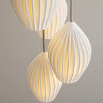 Ceramic Ribbed Pendant Light - Lamp Outdoor