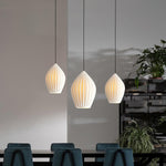 Ceramic Ribbed Pendant Light - Lamp Outdoor