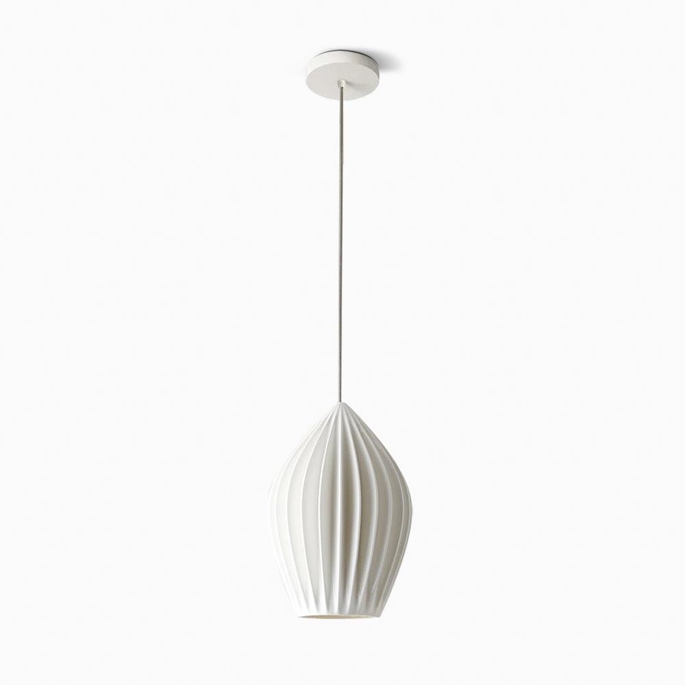 Ceramic Ribbed Pendant Light - Lamp Outdoor