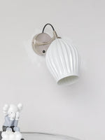 Zotalisra Modern Minimalist Ribbed Ceramic Wall light - Lamp Outdoor