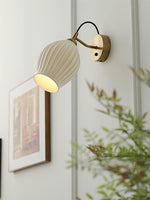 Zotalisra Modern Minimalist Ribbed Ceramic Wall light - Lamp Outdoor