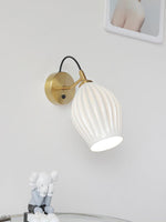 Zotalisra Modern Minimalist Ribbed Ceramic Wall light - Lamp Outdoor