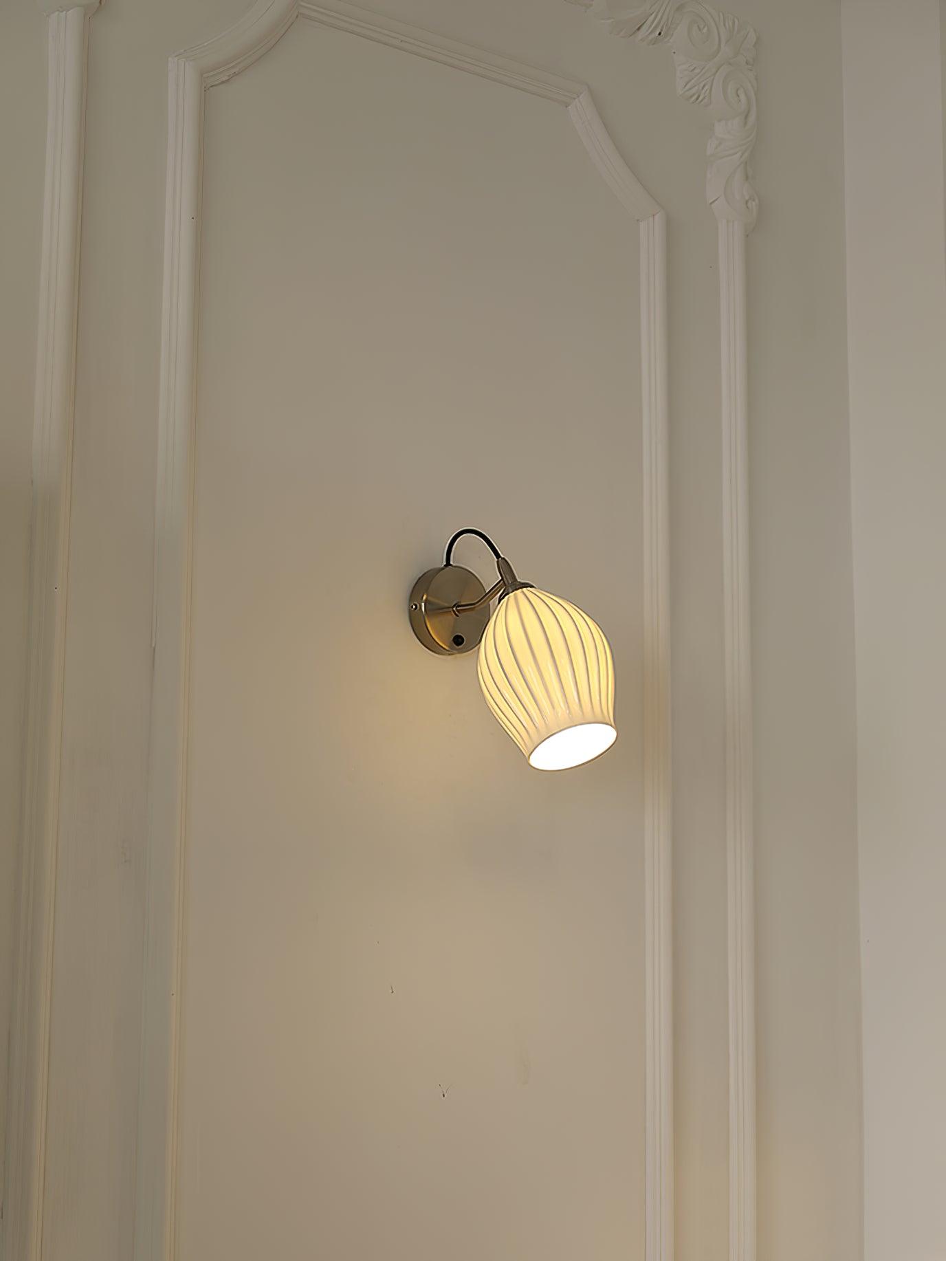 Zotalisra Modern Minimalist Ribbed Ceramic Wall light - Lamp Outdoor