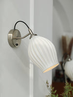 Zotalisra Modern Minimalist Ribbed Ceramic Wall light - Lamp Outdoor
