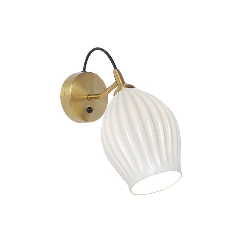 Zotalisra Modern Minimalist Ribbed Ceramic Wall light - Lamp Outdoor