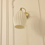 Zotalisra Modern Minimalist Ribbed Ceramic Wall light - Lamp Outdoor