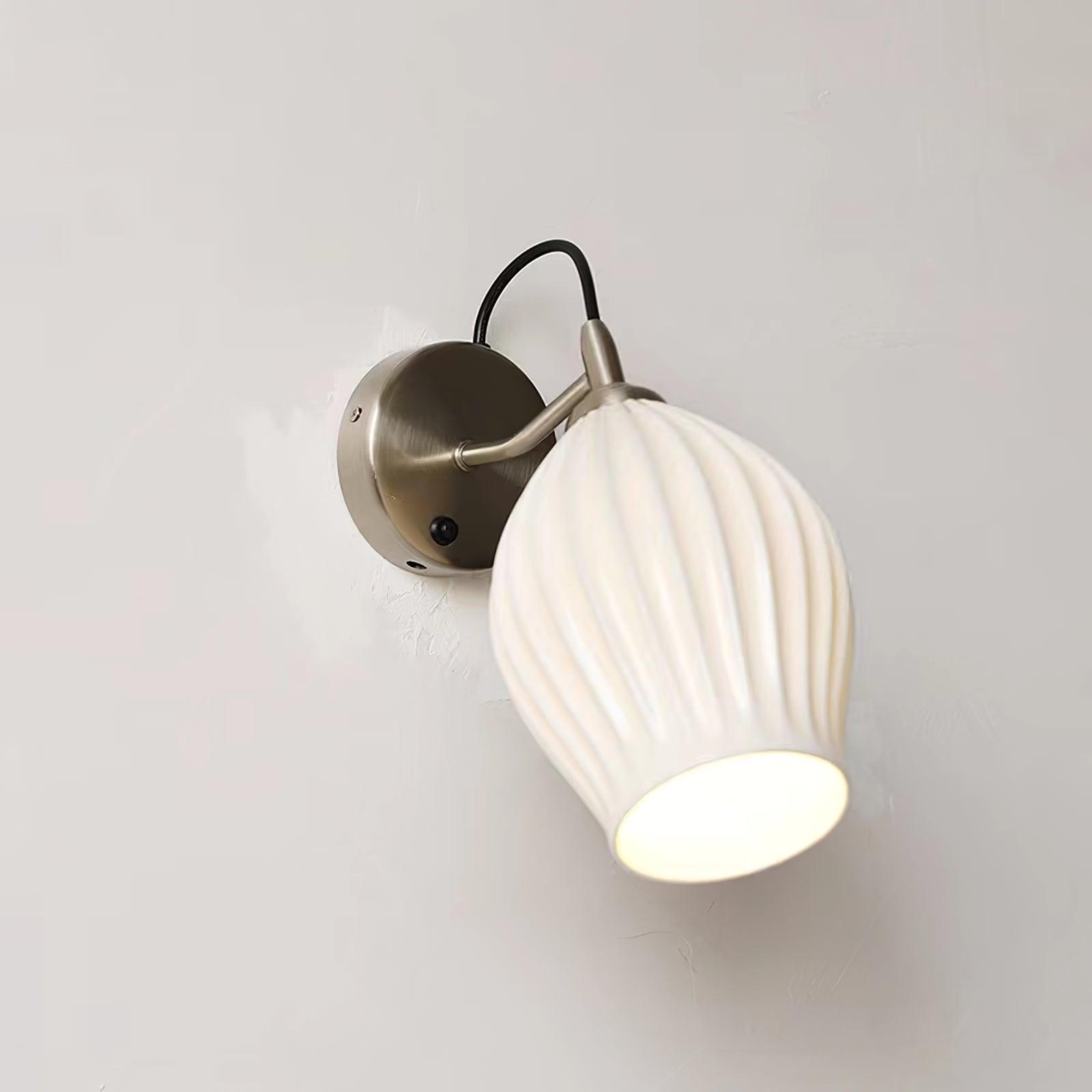 Zotalisra Modern Minimalist Ribbed Ceramic Wall light - Lamp Outdoor