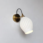 Zotalisra Modern Minimalist Ribbed Ceramic Wall light - Lamp Outdoor