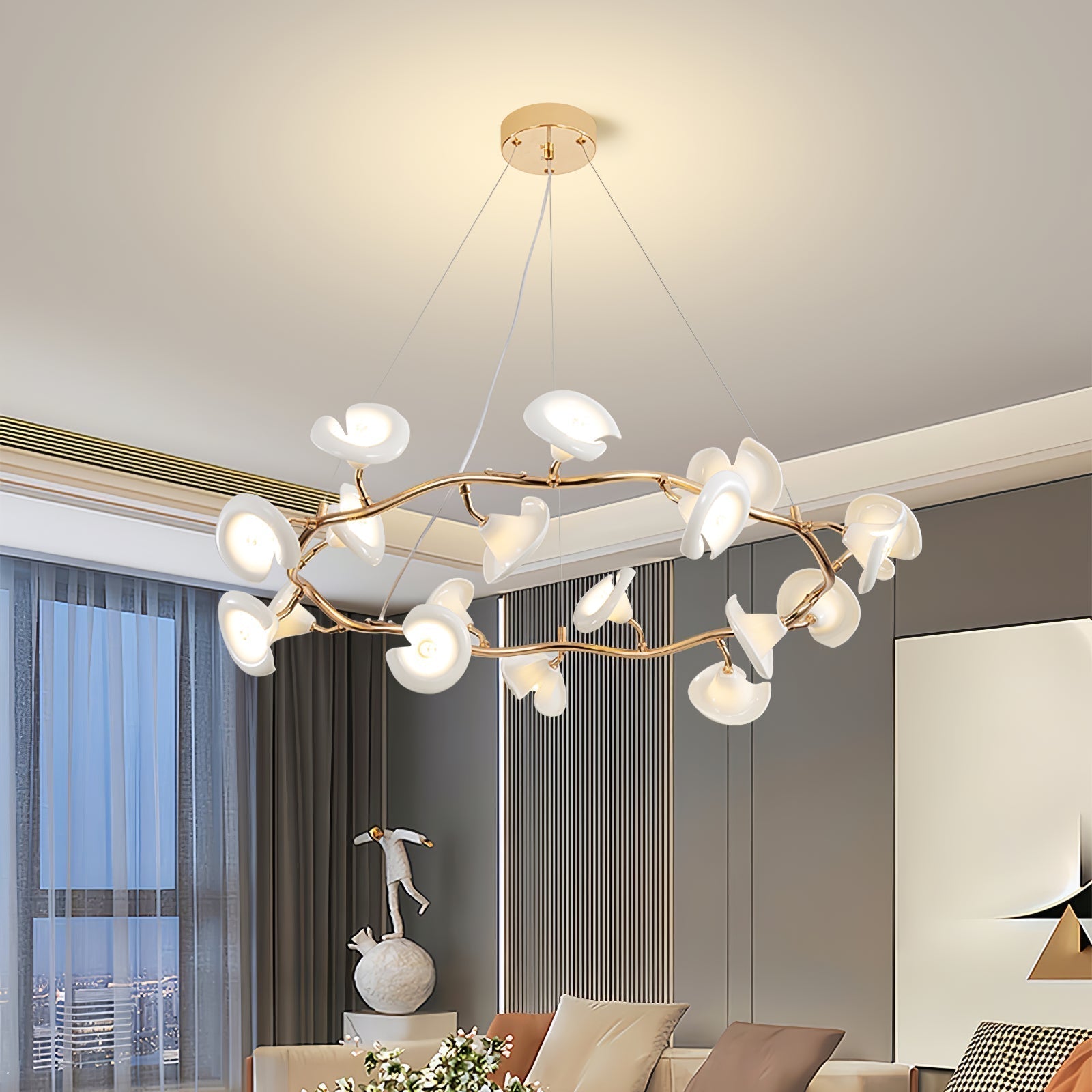 Aurora Chandelier Blossom Branch Elegant - Lamp Outdoor