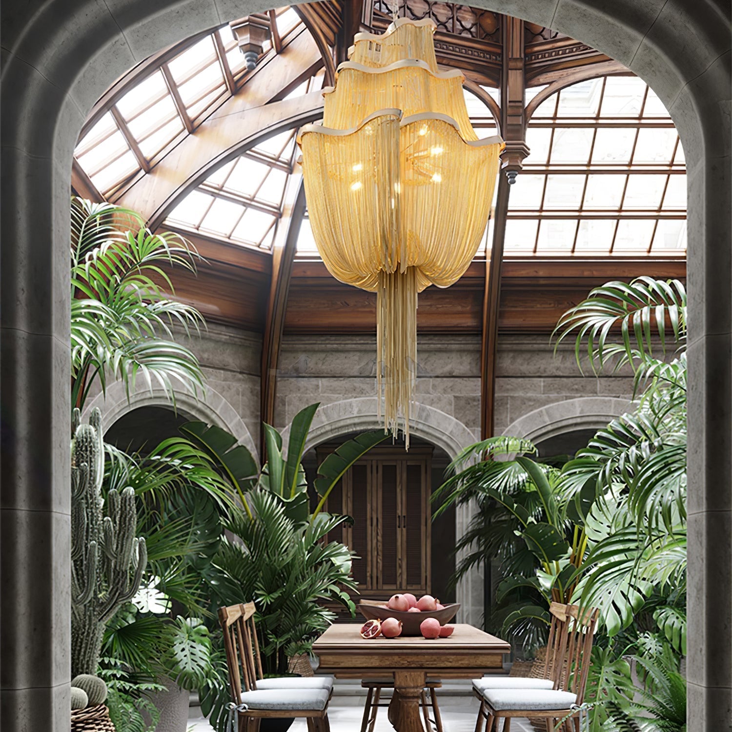 Chains Shimmering Chandelier - Lamp Outdoor