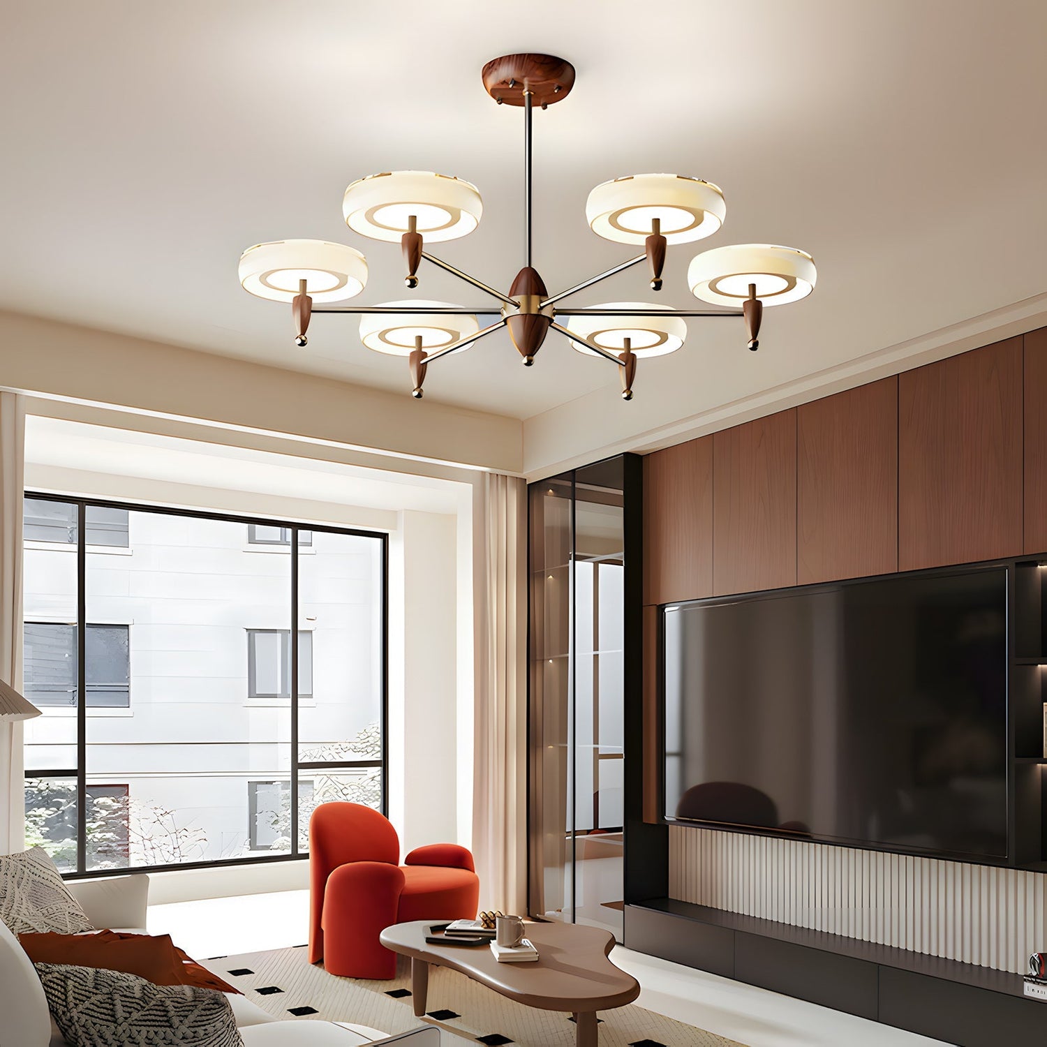 Champagne Modern Glass Chandelier