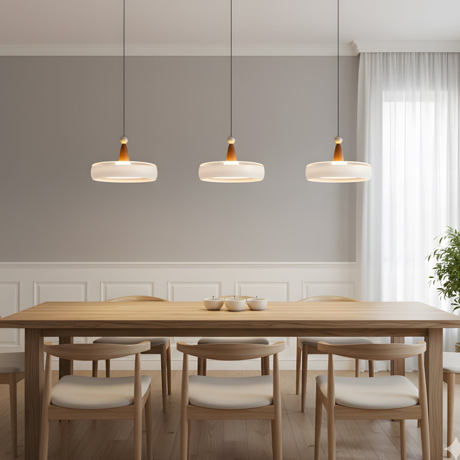 Champagne Modern Glass Pendant Light