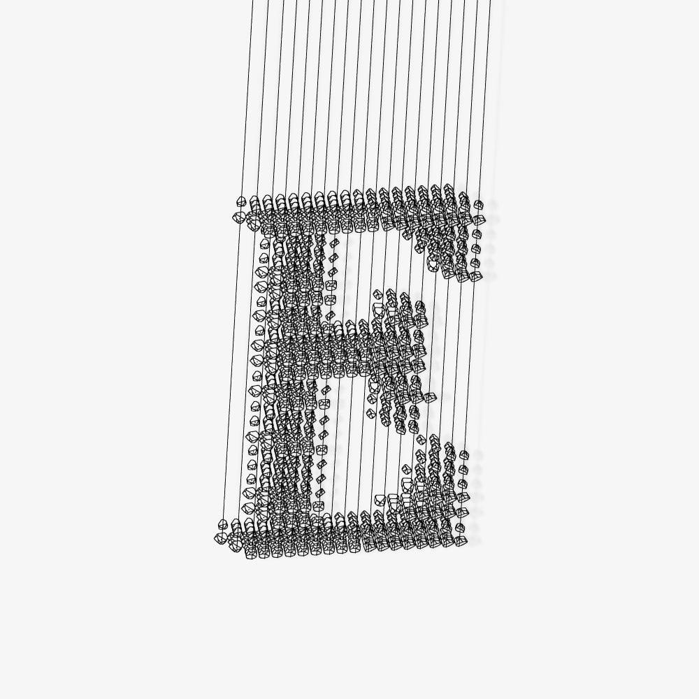 Glyph Minimalist Stone Chandelier - Lamp Outdoor