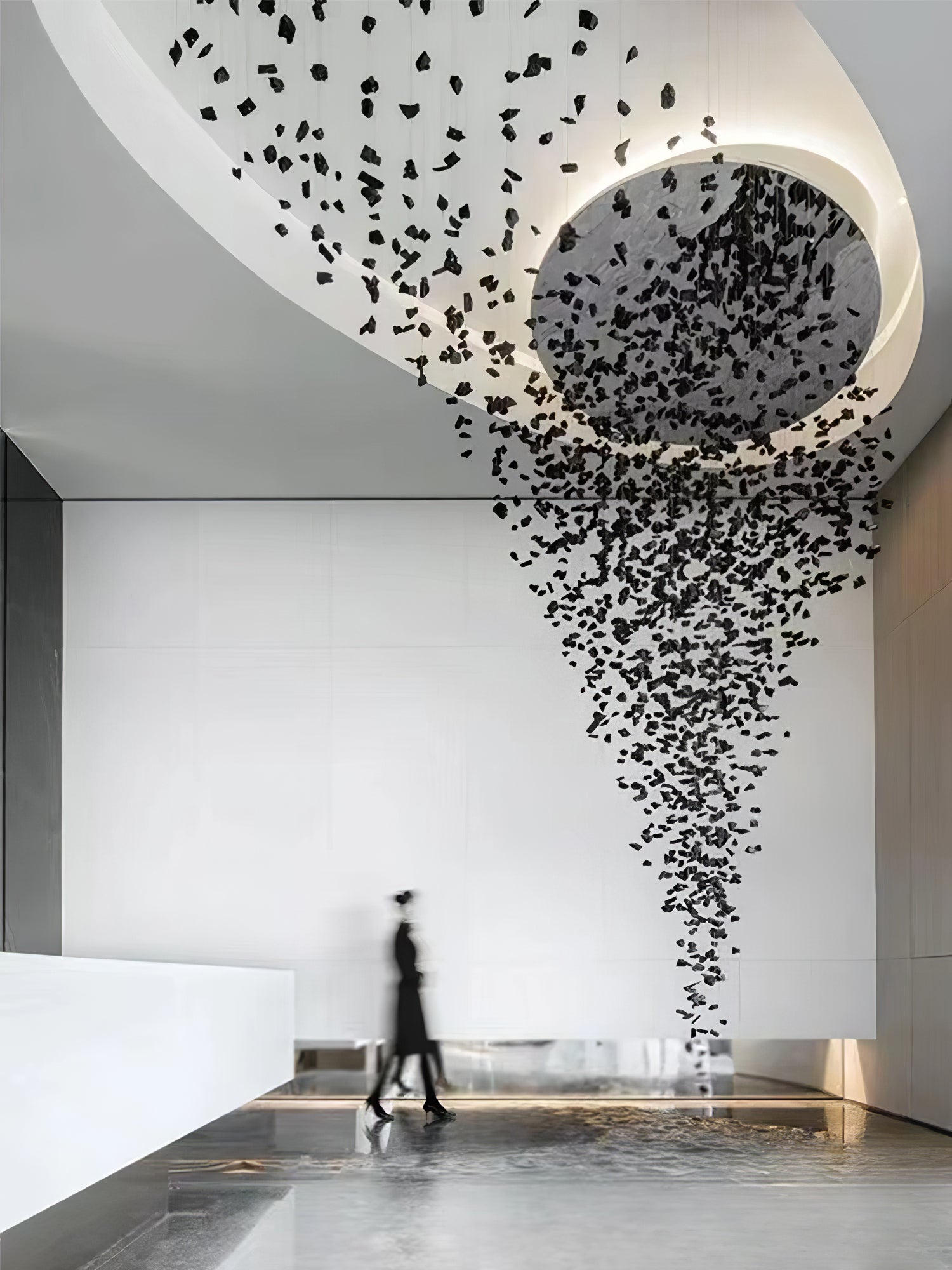 Arsilus Charcoal Stone Shape Hourglass Sculptural Chandelier - Lamp Outdoor