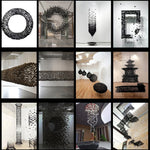 Arsilus Charcoal Stone Sculptural Chandelier Orbicular - Lamp Outdoor