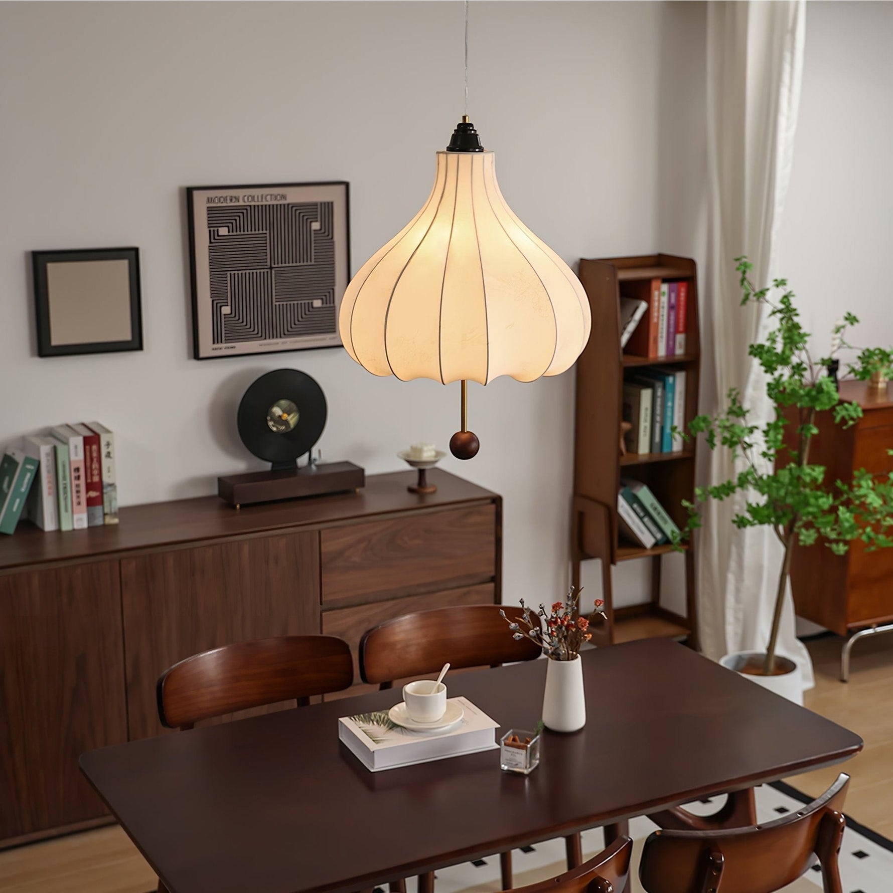 Chestnut Fabric Pendant Light - Lamp Outdoor