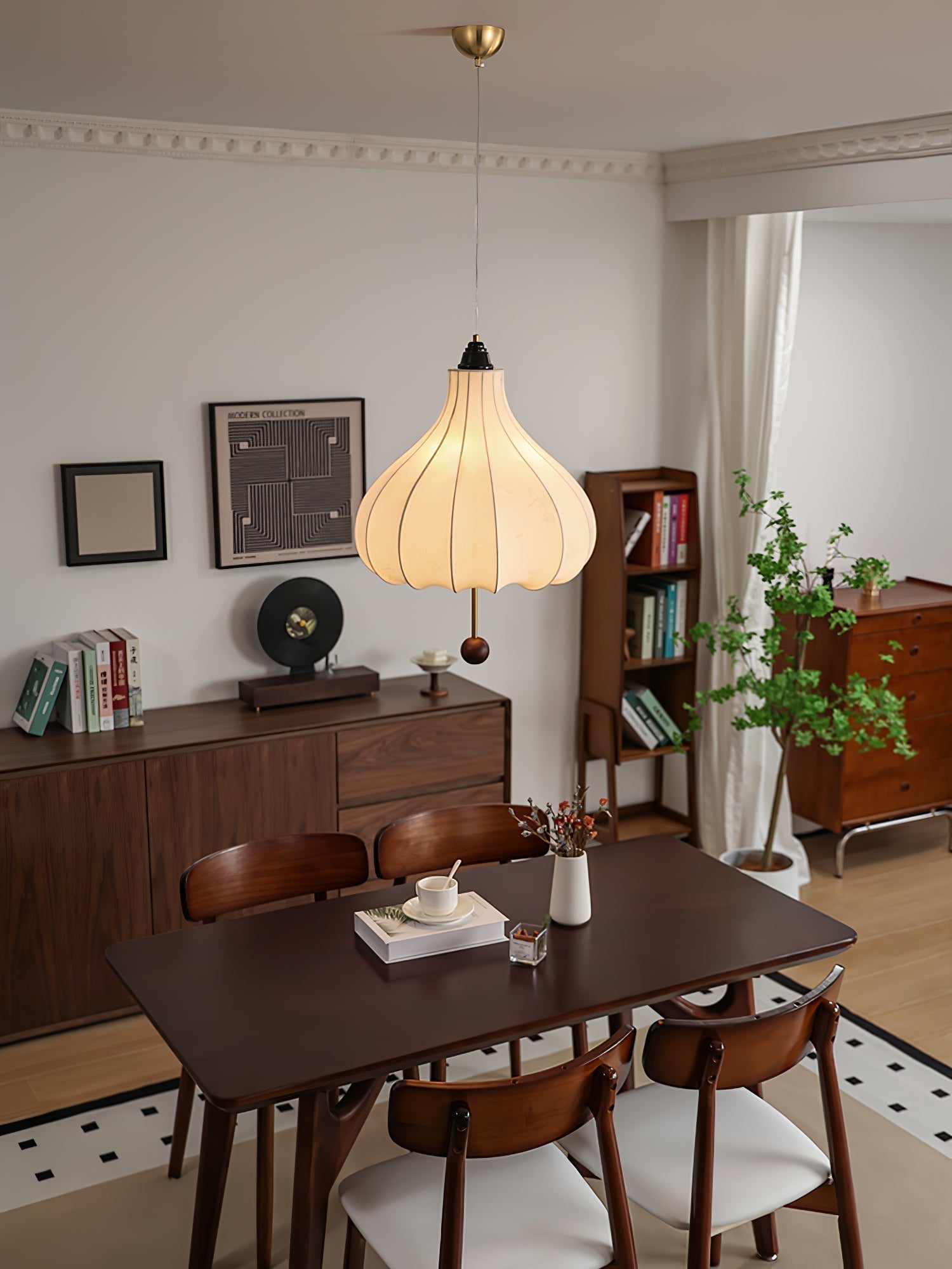 Chestnut Fabric Pendant Light - Lamp Outdoor