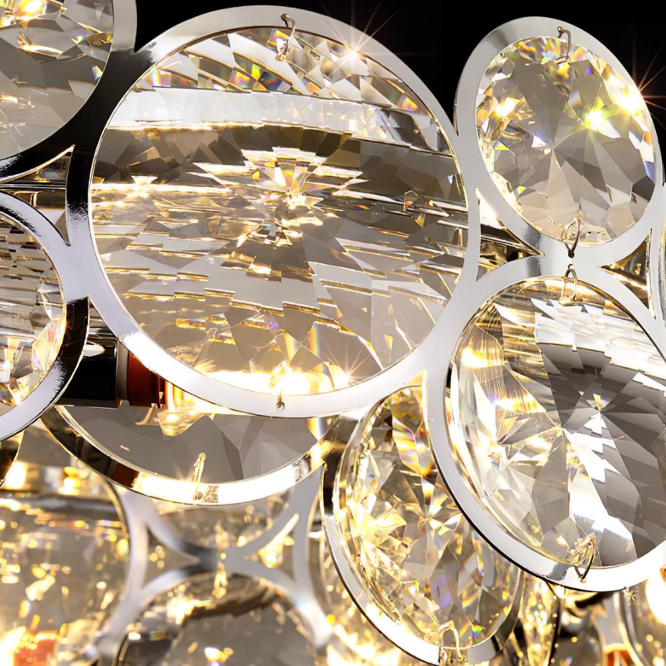 Chrome Round Crystal Chandelier - Lamp Outdoor