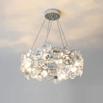 Chrome Round Crystal Chandelier - Lamp Outdoor